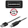 Goobay Καλώδιο Easy USB(Μπορεί να χρησιμοποιηθεί και από τις δύο πλευρές) αρσ. σε USB B αρσ. 1.8m Μαύρο 69135